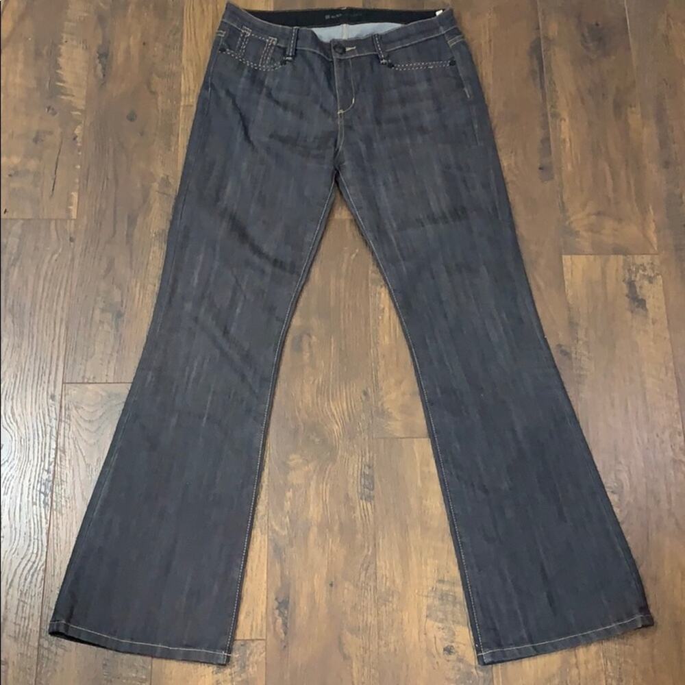 BCBGMaxazria Agnes Bootcut Lava Thick Stitch Jeans